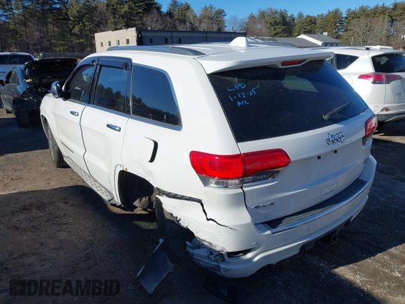 2017 Jeep Grand Cherokee Overland with VIN 1C4RJFCG5HC941289, listed as a IAAI auction lot 41406958 with 58,351 mi miles. Bid and sale history available at carsss.com. Image 14.