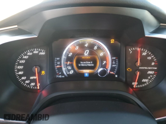 2019 Chevrolet Corvette Grand Sport 2LT with VIN 1G1YX2D70K5115777, listed as a Copart auction lot 87289684 with 7,145 mi miles and Non Repairable. Bid and sale history available at carsss.com. Image 9.