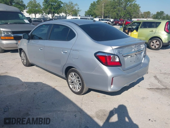2022 Mitsubishi Mirage ES z VIN ML32FUFJXNHF02043, wystawiony jako IAAI lot #41898586 z przebiegiem 52 047 mil mil oraz . Historia ofert i sprzedaży dostępna na DreamBid. Obrazek 3.