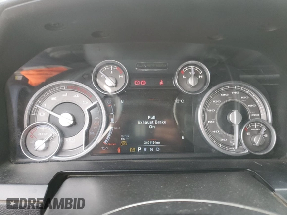 2015 Ram 2500 Longhorn with VIN 3C6UR5PL9FG602993, listed as a Copart auction lot 57518015 with 340,119 mi miles and Salvage title. Bid and sale history available at DreamBid. Image 9.