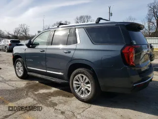 2021 GMC Yukon SLT with VIN 1GKS2BKD3MR282669, listed as a Copart auction lot 47634735 with 58,601 mi miles and Salvage Title. Bid and sale history available at carsss.com. Image 2.