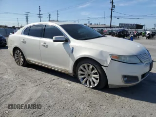 2009 Lincoln MKS with VIN 1LNHM94R79G620820, listed as a Copart auction lot 49594165 with 166,163 mi miles and Salvage Title. Bid and sale history available at DreamBid. Image 4.