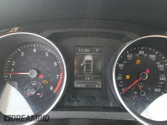 2016 Volkswagen Jetta SEL with VIN 3VWL07AJ2GM323581, listed as a Copart auction lot 58790005 with 90,692 mi miles and Non repairable. Bid and sale history available at DreamBid. Image 9.