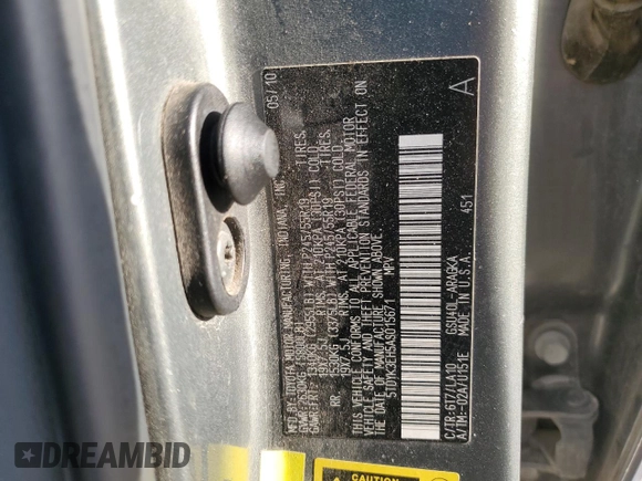 2010 Toyota Highlander Limited with VIN 5TDYK3EH5AS015671, listed as a Copart auction lot 52178215 with 236,380 mi miles and Salvage title. Bid and sale history available at DreamBid. Image 13.