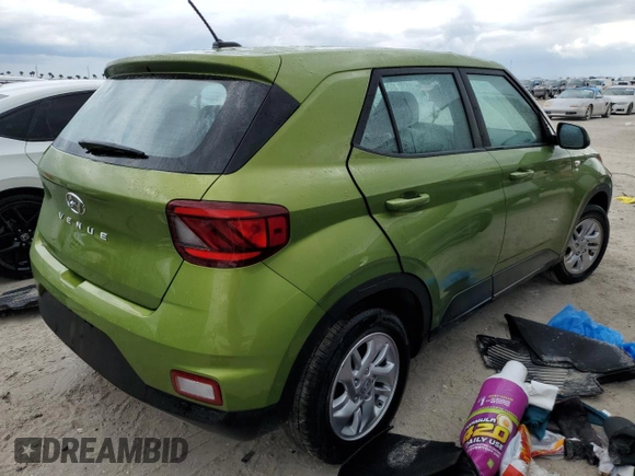 2024 Hyundai Venue SE with VIN KMHRB8A31RU320258, listed as a Copart auction lot 77896284 with 3,013 mi miles and Non Repairable. Bid and sale history available at DreamBid. Image 3.