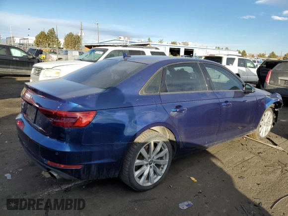 2017 Audi A4 Premium with VIN WAUGNAF41HN007244, listed as a Copart auction lot 42655145 with 80,468 mi miles and Salvage Title. Bid and sale history available at carsss.com. Image 3.