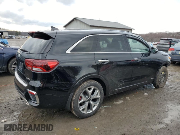 2019 Kia Sorento SX Limited with VIN 5XYPKDA51KG499205, listed as a Copart auction lot 45203515 with 55,145 mi miles and Salvage Title. Bid and sale history available at carsss.com. Image 3.