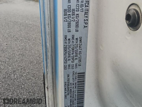 2018 Ram ProMaster City Cargo Van Tradesman SLT with VIN ZFBERFBB1J6H93794, listed as a Copart auction lot 84443164 with 119,656 mi miles and Clean Title. Bid and sale history available at carsss.com. Image 12.