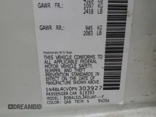 2023 Nissan Altima 2.5 SR with VIN 1N4BL4CV0PN303927, listed as a Copart auction lot 47737035 with 45,148 mi miles and Salvage Title. Bid and sale history available at carsss.com. Image 12.