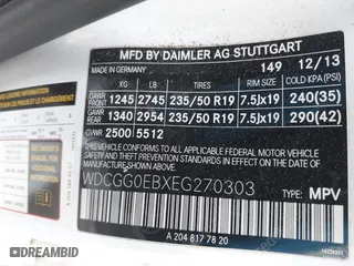 2014 Mercedes-Benz GLK-Class GLK 250 BlueTEC with VIN WDCGG0EBXEG270303, listed as a IAAI auction lot 41748806 with 154,302 mi miles. Bid and sale history available at carsss.com. Image 9.