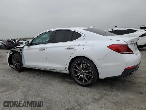 2019 Genesis G70 Advanced with VIN KMTG74LEXKU024019, listed as a Copart auction lot 50832935 with 111,373 mi miles and Salvage Title. Bid and sale history available at DreamBid. Image 2.
