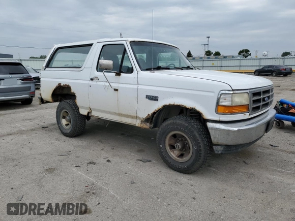 1996 Ford Bronco XL z VIN 1FMEU15N7TLB20204, wystawiony jako Copart lot #58887615 z przebiegiem 214 944 mil mil oraz Czysty tytuł • Clean title. Historia ofert i sprzedaży dostępna na DreamBid. Obrazek 4.
