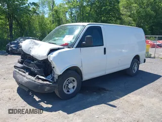 2014 Chevrolet Express Cargo Van with VIN 1GCWGFCA2E1210307, listed as a IAAI auction lot 39559260 with 213,814 mi miles. Bid and sale history available at carsss.com. Image 2.