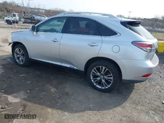 2013 Lexus RX 450h with VIN JTJBC1BA5D2448124, listed as a IAAI auction lot 41783907 with 143,616 mi miles. Bid and sale history available at carsss.com. Image 3.