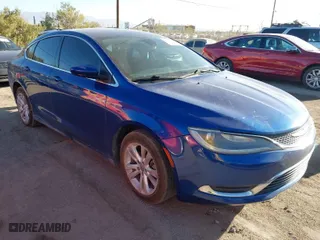 2015 Chrysler 200 Limited with VIN 1C3CCCAB2FN507830, listed as a IAAI auction lot 41678628 with 179,549 mi miles. Bid and sale history available at carsss.com. Image 1.