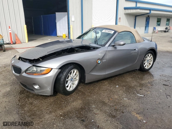 2004 BMW Z4 2.5i with VIN 4USBT33514LS53271, listed as a Copart auction lot 79224854 with NaN miles and Salvage Title. Bid and sale history available at carsss.com. Image 1.