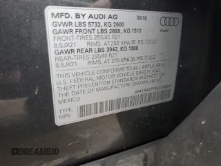 2018 Audi SQ5 Premium Plus with VIN WA1A4AFY9J2248548, listed as a Copart auction lot 81765003 with 45,804 mi miles and . Bid and sale history available at DreamBid. Image 13.