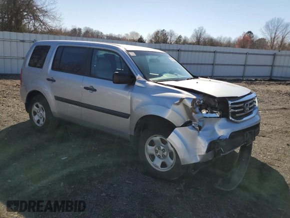 2015 Honda Pilot LX with VIN 5FNYF4H21FB051080, listed as a Copart auction lot 49046355 with 122,252 mi miles and Salvage Title. Bid and sale history available at DreamBid. Image 4.