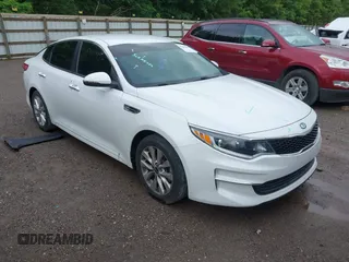 2018 Kia Optima S with VIN 5XXGT4L36JG265878, listed as a IAAI auction lot 42302801 with 101,927 mi miles and . Bid and sale history available at DreamBid. Image 1.