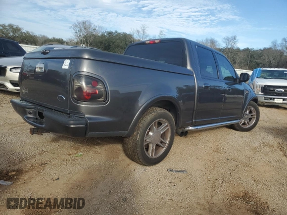 2002 Ford F-150 Harley Davidson with VIN 1FTRW07302KD36843, listed as a Copart auction lot 46342835 with 177,536 mi miles and Salvage Title. Bid and sale history available at carsss.com. Image 3.