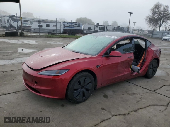 2024 Tesla Model 3 with VIN 5YJ3E1EA1RF731816, listed as a Copart auction lot 49632735 with Not Provided miles and Salvage Title. Bid and sale history available at DreamBid. Image 1.
