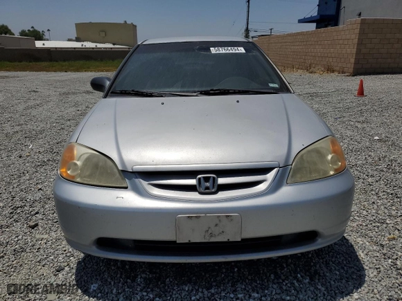 2001 Honda Civic LX with VIN 1HGEM215X1L044492, listed as a Copart auction lot 58766494 with 307,400 mi miles and Salvage Title. Bid and sale history available at carsss.com. Image 5.