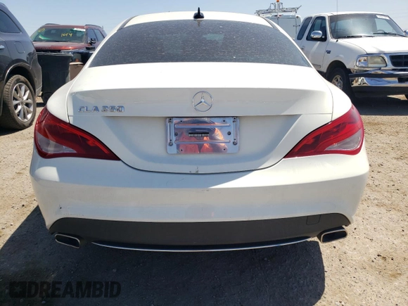2016 Mercedes-Benz CLA 250 with VIN WDDSJ4EB8GN335727, listed as a Copart auction lot 51777873 with 43,294 mi miles and . Bid and sale history available at DreamBid. Image 6.