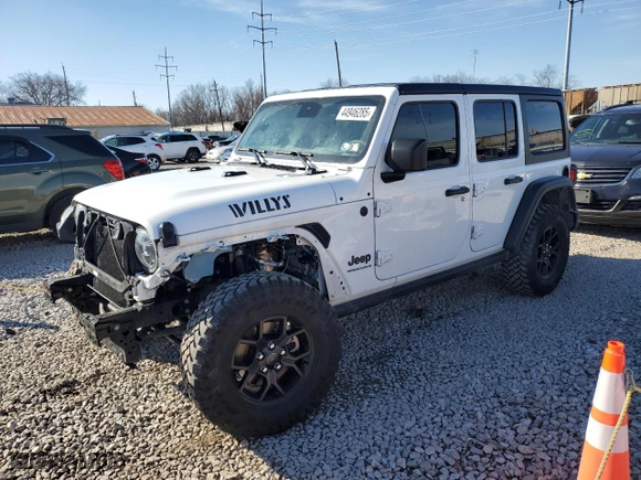 2024 Jeep Wrangler Sport S with VIN 1C4PJXDN8RW105678, listed as a Copart auction lot 44946285 with NaN miles and Salvage Title. Bid and sale history available at carsss.com. Image 1.