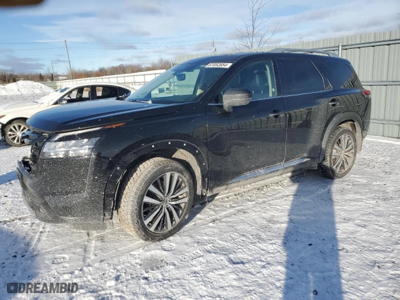2022 Nissan Pathfinder Platinum with VIN 5N1DR3DF6NC224561, listed as a Copart auction lot 87052854 with 75,233 mi miles and Salvage Title. Bid and sale history available at carsss.com. Image 1.