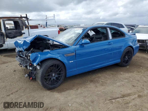 2002 BMW 3 Series M3 with VIN WBSBL93412JR13942, listed as a Copart auction lot 50762845 with Not Provided miles and Salvage Title. Bid and sale history available at DreamBid. Image 1.