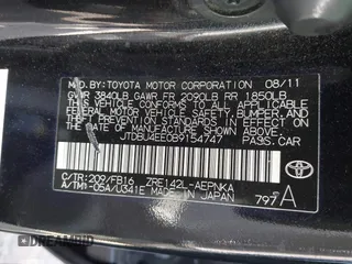 2011 Toyota Corolla L with VIN JTDBU4EE0B9154747, listed as a IAAI auction lot 42028887 with 141,569 mi miles. Bid and sale history available at carsss.com. Image 9.