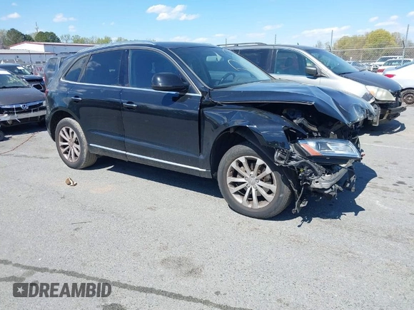 2017 Audi Q5 Premium with VIN WA1C2AFP9HA004615, listed as a IAAI auction lot 41879004 with 107,722 mi miles. Bid and sale history available at carsss.com. Image 1.