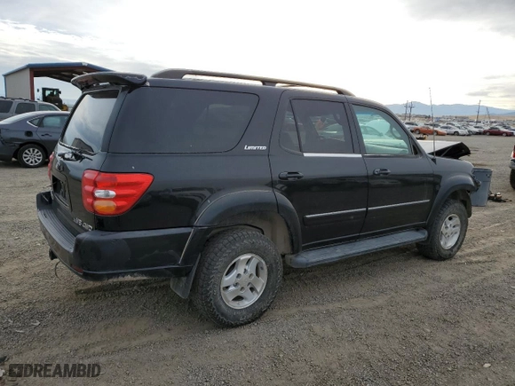 2002 Toyota Sequoia Limited with VIN 5TDBT48A12S088013, listed as a Copart auction lot 76388794 with 0 mi miles and Clean Title. Bid and sale history available at carsss.com. Image 3.
