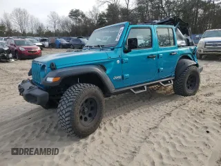 2020 Jeep Wrangler Unlimited Sport Altitude with VIN 1C4HJXDG1LW277726, listed as a Copart auction lot 46754635 with 101,392 mi miles and Salvage title. Bid and sale history available at DreamBid. Image 1.