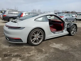 2021 Porsche 911 Carrera with VIN WP0AA2A9XMS205961, listed as a Copart auction lot 51911995 with 47,393 mi miles and Non Repairable. Bid and sale history available at carsss.com. Image 3.