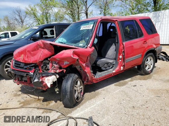 2000 Honda CR-V EX with VIN JHLRD186XYC029772, listed as a Copart auction lot 48406483 with 0 mi miles and Salvage Title. Bid and sale history available at carsss.com. Image 1.