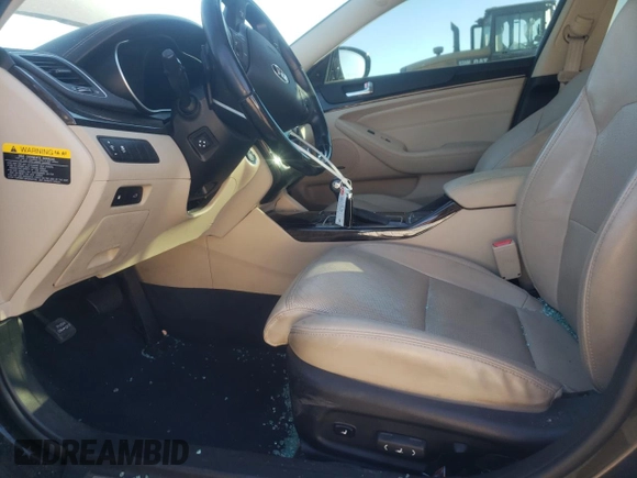 2014 Kia Cadenza Premium with VIN KNALN4D73E5163830, listed as a Copart auction lot 77258514 with 0 mi miles and Salvage Title. Bid and sale history available at carsss.com. Image 7.
