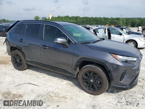 2022 Toyota RAV4 Hybrid SE with VIN JTM16RFVXNJ016590, listed as a Copart auction lot 56836825 with 55,091 mi miles and Salvage title. Bid and sale history available at DreamBid. Image 4.