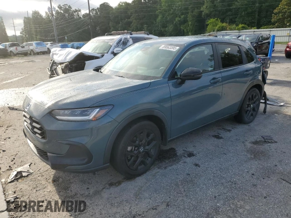 2023 Honda HR-V Sport with VIN 3CZRZ1H55PM702027, listed as a Copart auction lot 59563395 with 71,311 mi miles and Salvage title. Bid and sale history available at DreamBid. Image 1.