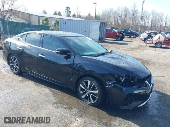 2019 Nissan Maxima SV with VIN 1N4AA6AV8KC371882, listed as a IAAI auction lot 41779671 with 107,296 mi miles and . Bid and sale history available at DreamBid. Image 1.