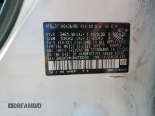 2019 Honda Fit LX with VIN 3HGGK5H49KM730259, listed as a Copart auction lot 56337625 with Not provided miles and Salvage title. Bid and sale history available at DreamBid. Image 13.