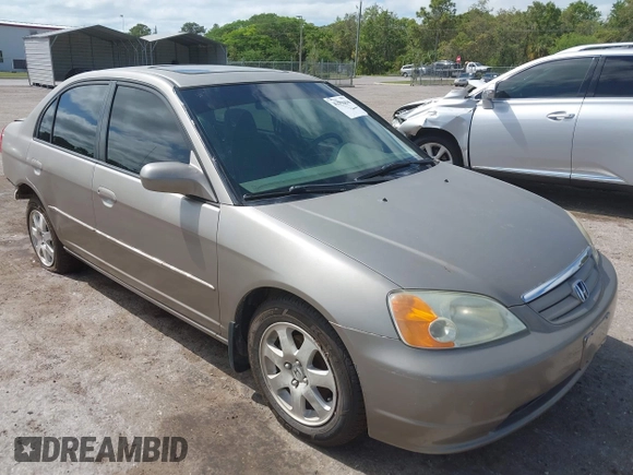 2001 Honda Civic EX with VIN 2HGES26711H599408, listed as a IAAI auction lot 41993846 with 96,095 mi miles and . Bid and sale history available at DreamBid. Image 1.