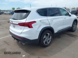2021 Hyundai Santa Fe SE with VIN 5NMS1DAJ9MH326387, listed as a IAAI auction lot 42004152 with 48,836 mi miles. Bid and sale history available at carsss.com. Image 4.