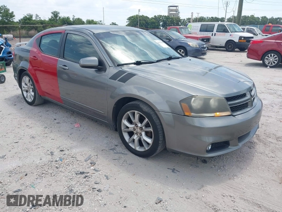2013 Dodge Avenger R/T with VIN 1C3CDZBG4DN590183, listed as a IAAI auction lot 42178040 with 150,265 mi miles. Bid and sale history available at carsss.com. Image 1.