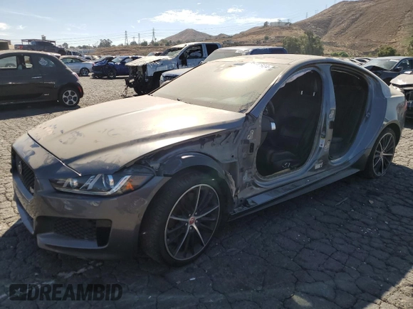 2018 Jaguar XE with VIN SAJAM4FV0JCP19219, listed as a Copart auction lot 77487624 with 44,200 mi miles and Salvage Title. Bid and sale history available at DreamBid. Image 1.