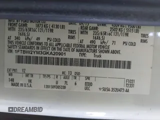 2016 Ford Transit with VIN 1FTBW2YM3GKA20901, listed as a IAAI auction lot 42048613 with 89,141 mi miles and . Bid and sale history available at DreamBid. Image 9.