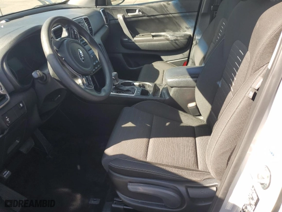 2018 Kia Sportage LX with VIN KNDPM3AC6J7350111, listed as a Copart auction lot 46256605 with 0 mi miles and Salvage Title. Bid and sale history available at carsss.com. Image 7.