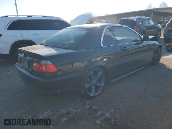 2003 BMW 3 Series 325Ci with VIN WBABS33453PG89418, listed as a Copart auction lot 89134855 with 120,869 mi miles and Salvage Title. Bid and sale history available at carsss.com. Image 3.