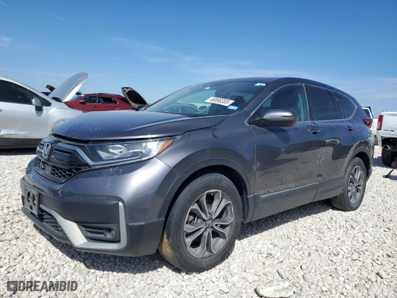 2022 Honda CR-V EX with VIN 5J6RW1H53NA010240, listed as a Copart auction lot 46890355 with 49,662 mi miles and Salvage Title. Bid and sale history available at carsss.com. Image 1.