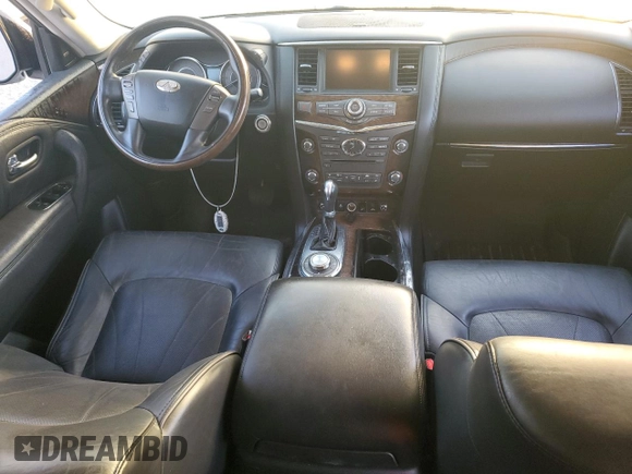 2012 Infiniti QX56 8-passenger with VIN JN8AZ2NC5C9317348, listed as a Copart auction lot 80079664 with 122,457 mi miles and Non Repairable. Bid and sale history available at carsss.com. Image 8.